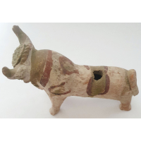 Beeldje (aardewerk) van rund, Zuid Amerikaans 